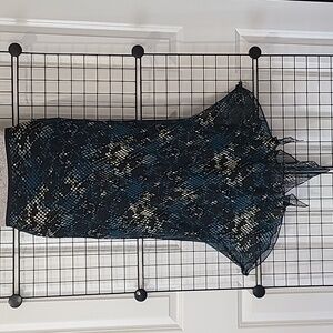 NEW Trendy Print Bias cut Double Layered Silk Skirt.